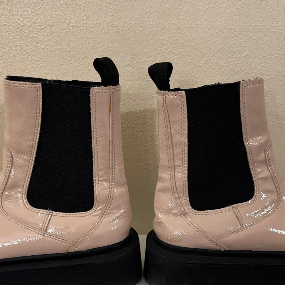 Zara Girls Blush Boots with Black Soles